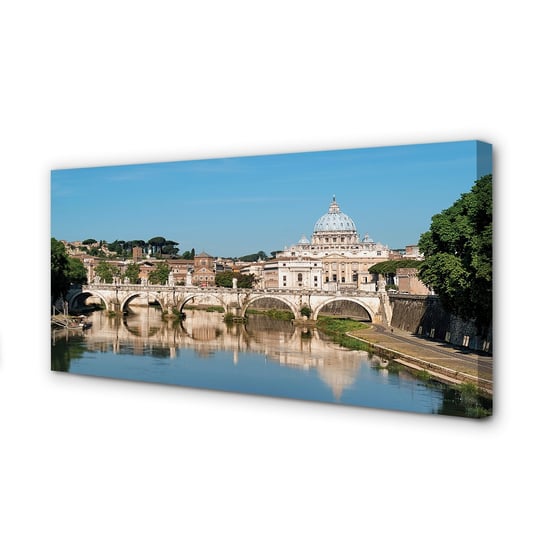 Obraz na ramie płótno TULUP Rzym Rzeka mosty 120x60 cm cm Tulup