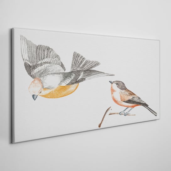 Obraz na ramie płótno Zwierzę ptak gałąź 100x50 cm Coloray