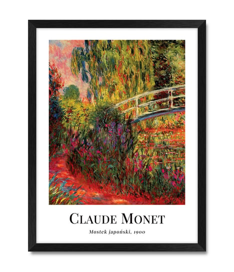 Obraz na ścinę do salonu sypialni reprodukcja Mostek japoński Claude Monet 32x42 cm iWALL studio