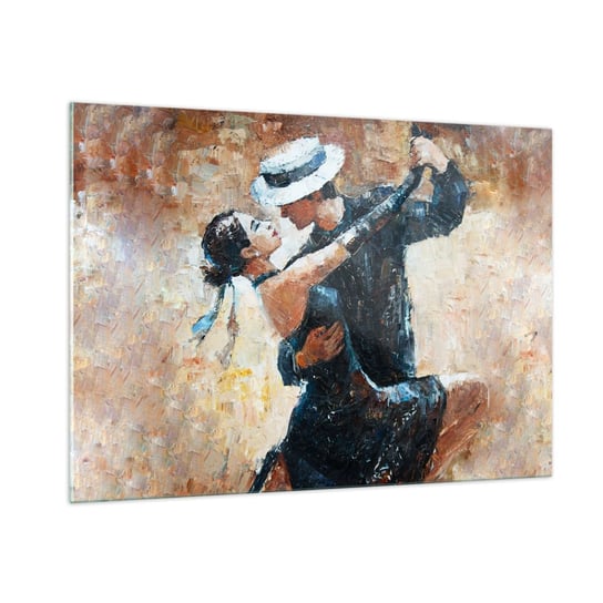 Obraz na szkle - A la Rudolf Valentino - 100x70cm - Abstrakcja Taniec Tango - Nowoczesny foto szklany obraz do salonu do sypialni ARTTOR ARTTOR