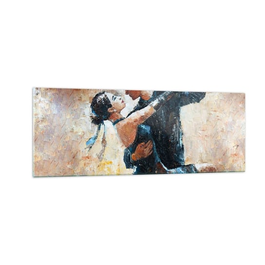 Obraz na szkle - A la Rudolf Valentino - 140x50cm - Abstrakcja Taniec Tango - Nowoczesny szklany obraz do salonu do sypialni ARTTOR ARTTOR