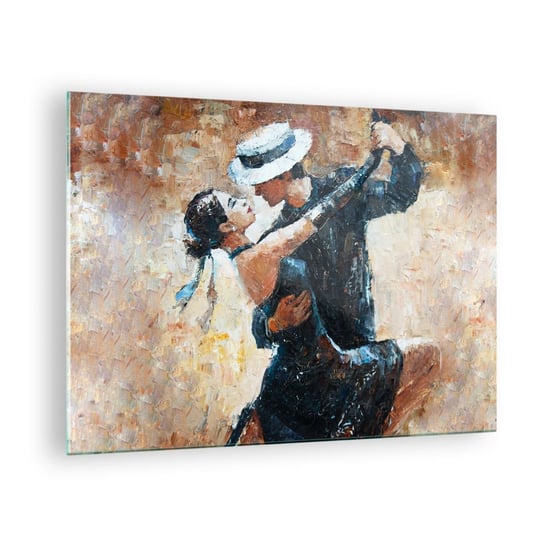 Obraz na szkle - A la Rudolf Valentino - 70x50cm - Abstrakcja Taniec Tango - Nowoczesny szklany obraz do salonu do sypialni ARTTOR ARTTOR