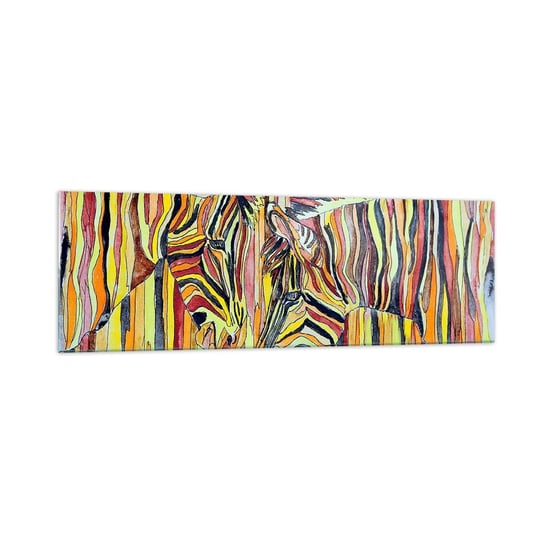 Obraz na szkle - A więc ty też… - 160x50cm - Abstrakcja Zebra Sztuka - Nowoczesny foto szklany obraz do salonu do sypialni ARTTOR ARTTOR