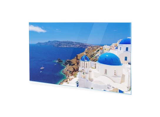 Obraz na szkle akrylowym HOMEPRINT Biała architektura, Grecja 100x50 cm HOMEPRINT