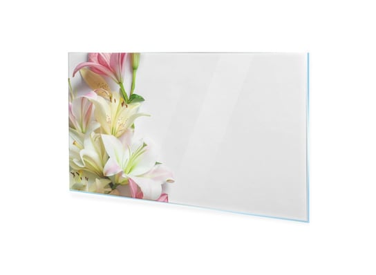 Obraz na szkle akrylowym HOMEPRINT Białe kwiaty lilii wodnej 125x50 cm HOMEPRINT
