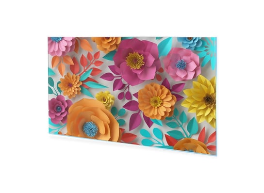 Obraz Na Szkle Akrylowym Homeprint Bukiet Papierowych Kwiatów 100X50 Cm HOMEPRINT