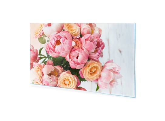 Obraz na szkle akrylowym HOMEPRINT Bukiet różowych piwonii 125x50 cm HOMEPRINT