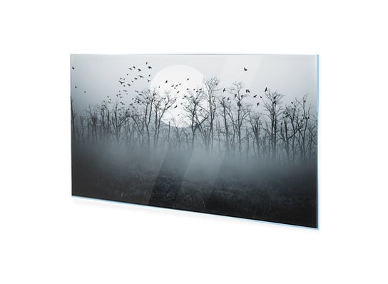 Obraz na szkle akrylowym HOMEPRINT Ciemny las z pełnią księżyca 140x70 cm HOMEPRINT