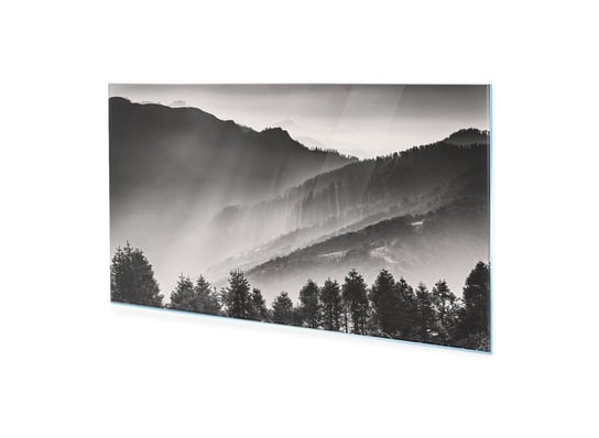 Obraz Na Szkle Akrylowym Homeprint Czarno-Białe Pasmo Górskie 120X60 Cm HOMEPRINT