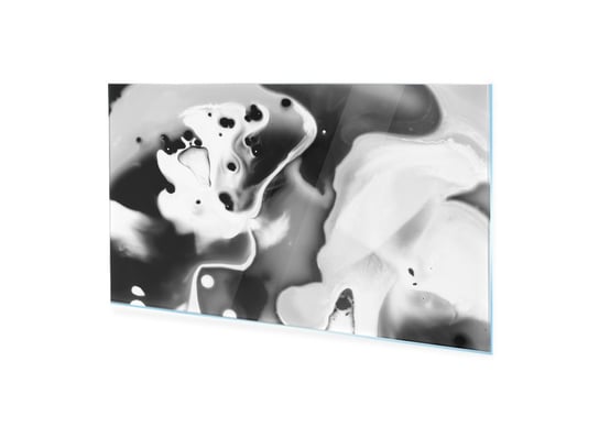 Obraz na szkle akrylowym HOMEPRINT Czarno-biały rozlany akryl 125x50 cm HOMEPRINT