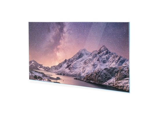 Obraz na szkle akrylowym HOMEPRINT Góry na tle drogi mlecznej 125x50 cm HOMEPRINT