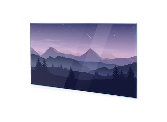 Obraz Na Szkle Akrylowym Homeprint Krajobraz Górski, Gwiazdy 100X50 Cm HOMEPRINT