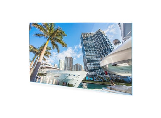Obraz Na Szkle Akrylowym Homeprint Marina W Miami Na Florydzie 100X50 Cm HOMEPRINT
