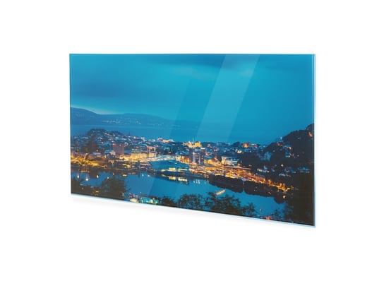 Obraz na szkle akrylowym HOMEPRINT Miasto Bergen, Norwegia 140x70 cm HOMEPRINT