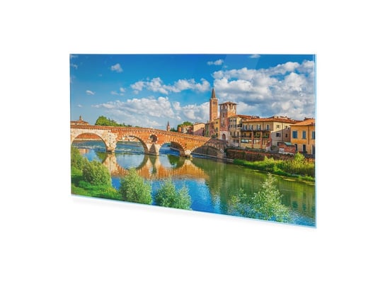 Obraz Na Szkle Akrylowym Homeprint Most Ponte Pietra W Weronie 120X60 Cm HOMEPRINT