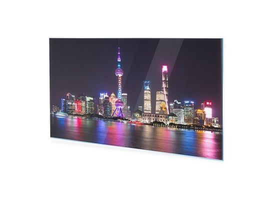 Obraz Na Szkle Akrylowym Homeprint Nocna Scena Szanghaju Pudong 100X50 Cm HOMEPRINT