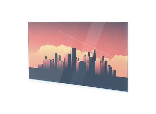 Obraz Na Szkle Akrylowym Homeprint Nowoczesna Panorama Miasta 120X60 Cm HOMEPRINT