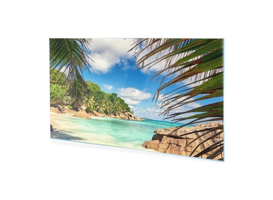 Obraz Na Szkle Akrylowym Homeprint Palmy Na Rajskiej Plaży 140X70 Cm HOMEPRINT