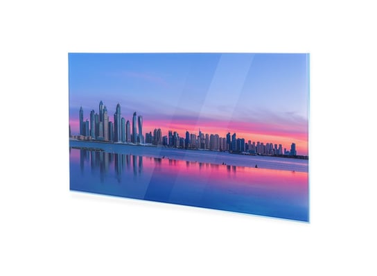 Obraz Na Szkle Akrylowym Homeprint Panorama Dubaju O Zachodzie 120X60 Cm HOMEPRINT