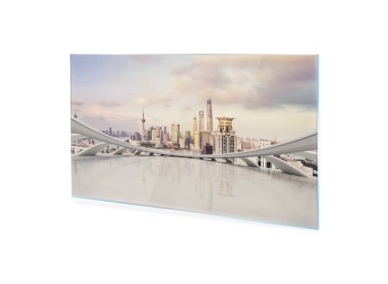 Obraz na szkle akrylowym HOMEPRINT Panorama miasta Szanghaj 120x60 cm HOMEPRINT