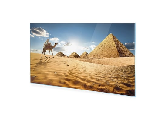 Obraz Na Szkle Akrylowym Homeprint Piramidy Egipskie, Wielbłąd 100X50 Cm HOMEPRINT