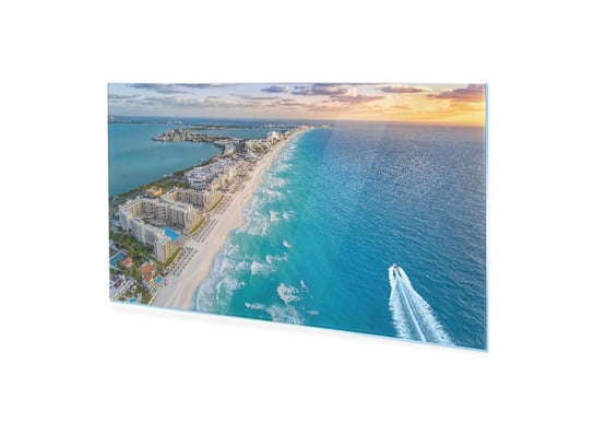 Obraz Na Szkle Akrylowym Homeprint Wybrzeże Cancun O Zachodzie 120X60 Cm HOMEPRINT