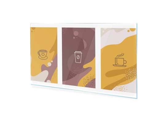 Obraz na szkle akrylowym HOMEPRINT Zestaw obrazów kawowych 125x50 cm HOMEPRINT
