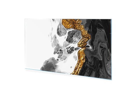 Obraz na szkle akrylowym HOMEPRINT Złoto biało czarny marmur 120x60 cm HOMEPRINT