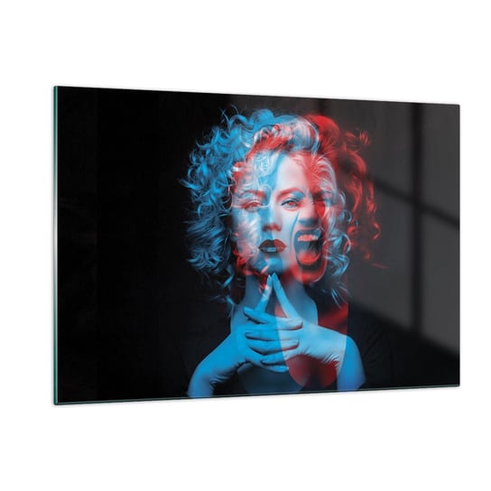 Obraz na szkle - Alter ego - 120x80cm - Abstrakcja Kobieta Twarz Kobiety - Nowoczesny szklany obraz na ścianę do salonu do sypialni ARTTOR ARTTOR
