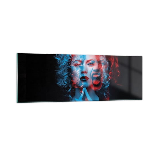 Obraz na szkle - Alter ego - 90x30cm - Abstrakcja Kobieta Twarz Kobiety - Nowoczesny szklany obraz do salonu do sypialni ARTTOR ARTTOR
