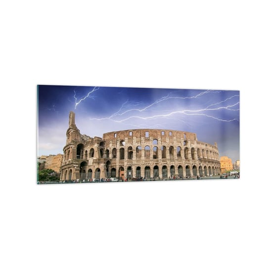Obraz na szkle - Arena walki - 120x50cm - Architektura Rzym Koloseum - Nowoczesny szklany obraz na ścianę do salonu do sypialni ARTTOR ARTTOR
