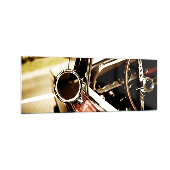 Obraz na szkle - Auto z duszą - 140x50cm - Samochód Klasyk Motoryzacja - Nowoczesny szklany obraz do salonu do sypialni ARTTOR ARTTOR
