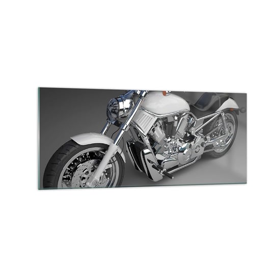 Obraz na szkle - Aż chce się klęknąć - 120x50cm - Motoryzacja Motocykl Podróże - Nowoczesny szklany obraz na ścianę do salonu do sypialni ARTTOR ARTTOR
