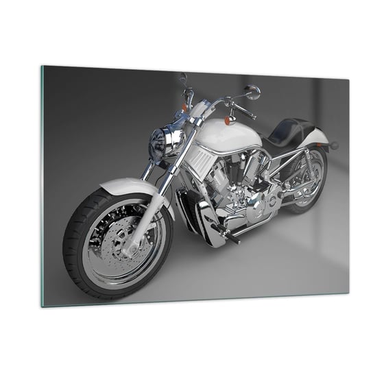 Obraz na szkle - Aż chce się klęknąć - 120x80cm - Motoryzacja Motocykl Podróże - Nowoczesny szklany obraz na ścianę do salonu do sypialni ARTTOR ARTTOR