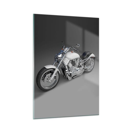 Obraz na szkle - Aż chce się klęknąć - 50x70cm - Motoryzacja Motocykl Podróże - Nowoczesny szklany obraz do salonu do sypialni ARTTOR ARTTOR