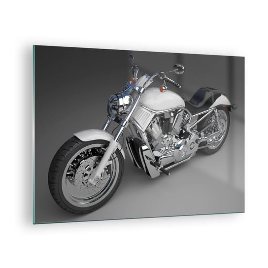 Obraz na szkle - Aż chce się klęknąć - 70x50cm - Motoryzacja Motocykl Podróże - Nowoczesny szklany obraz do salonu do sypialni ARTTOR ARTTOR