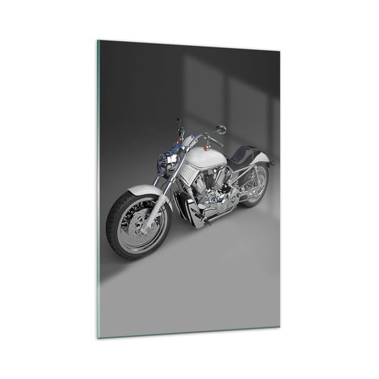 Obraz na szkle - Aż chce się klęknąć - 80x120cm - Motoryzacja Motocykl Podróże - Nowoczesny szklany obraz na ścianę do salonu do sypialni ARTTOR ARTTOR