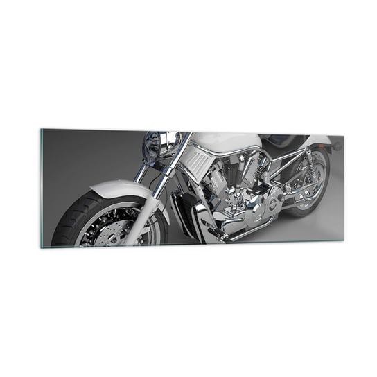 Obraz na szkle - Aż chce się klęknąć - 90x30cm - Motoryzacja Motocykl Podróże - Nowoczesny szklany obraz do salonu do sypialni ARTTOR ARTTOR