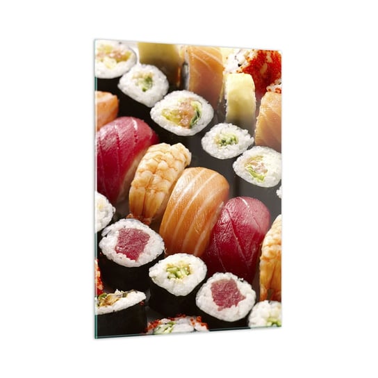 Obraz na szkle - Barwy i smaki Azji - 50x70cm - Gastronomia Sushi Azja - Nowoczesny szklany obraz do salonu do sypialni ARTTOR ARTTOR