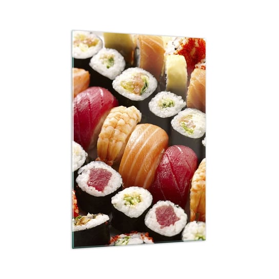Obraz na szkle - Barwy i smaki Azji - 70x100cm - Gastronomia Sushi Azja - Nowoczesny foto szklany obraz do salonu do sypialni ARTTOR ARTTOR