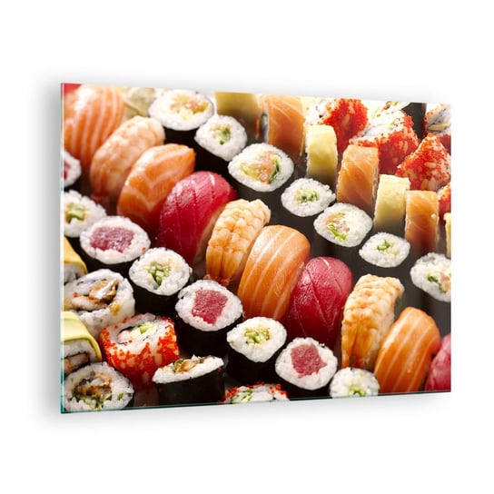 Obraz na szkle - Barwy i smaki Azji - 70x50cm - Gastronomia Sushi Azja - Nowoczesny szklany obraz do salonu do sypialni ARTTOR ARTTOR