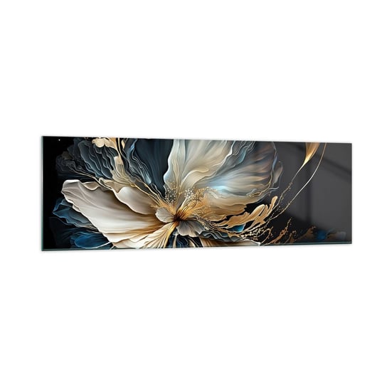 Obraz na szkle - Baśniowy kwiat paproci - 160x50cm - Kwiat Botanika Art Deco - Nowoczesny foto szklany obraz do salonu do sypialni ARTTOR ARTTOR