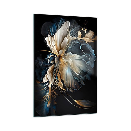 Obraz na szkle - Baśniowy kwiat paproci - 70x100cm - Kwiat Botanika Art Deco - Nowoczesny foto szklany obraz do salonu do sypialni ARTTOR ARTTOR