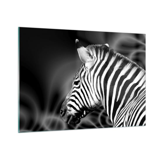 Obraz na szkle - Białe jest białe, a czarne jest czarne - 100x70cm - Zebra Czarno-Biały Zwierzęta - Nowoczesny foto szklany obraz do salonu do sypialni ARTTOR ARTTOR