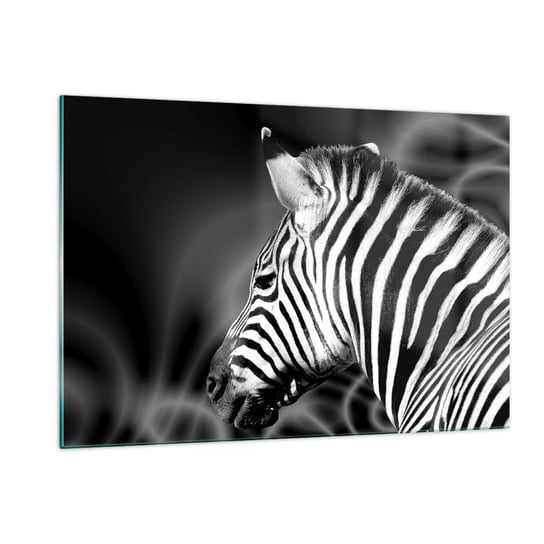 Obraz na szkle - Białe jest białe, a czarne jest czarne - 120x80cm - Zebra Czarno-Biały Zwierzęta - Nowoczesny szklany obraz na ścianę do salonu do sypialni ARTTOR ARTTOR