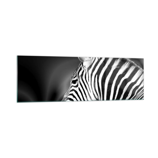 Obraz na szkle - Białe jest białe, a czarne jest czarne - 160x50cm - Zebra Czarno-Biały Zwierzęta - Nowoczesny foto szklany obraz do salonu do sypialni ARTTOR ARTTOR
