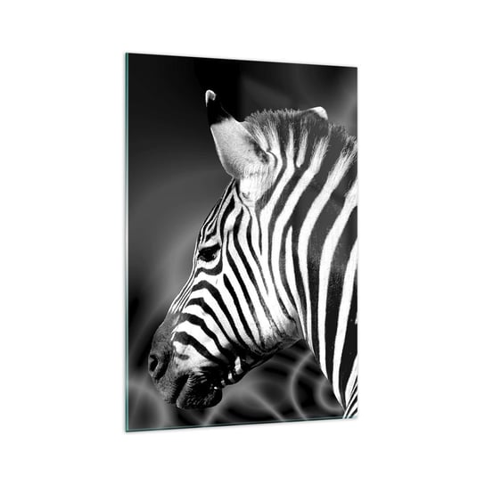 Obraz na szkle - Białe jest białe, a czarne jest czarne - 70x100cm - Zebra Czarno-Biały Zwierzęta - Nowoczesny foto szklany obraz do salonu do sypialni ARTTOR ARTTOR