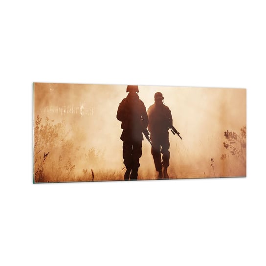 Obraz na szkle - Call of Duty - 100x40cm - Żołnierz Karabin Militaria - Nowoczesny foto szklany obraz do salonu do sypialni ARTTOR ARTTOR
