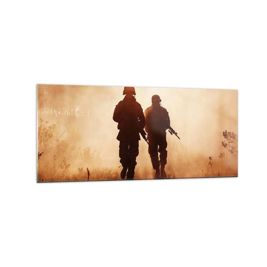 Obraz na szkle - Call of Duty - 120x50cm - Żołnierz Karabin Militaria - Nowoczesny szklany obraz na ścianę do salonu do sypialni ARTTOR ARTTOR