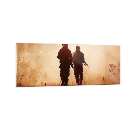 Obraz na szkle - Call of Duty - 140x50cm - Żołnierz Karabin Militaria - Nowoczesny szklany obraz do salonu do sypialni ARTTOR ARTTOR